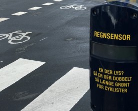 Regnsensor for cyklister i Odense